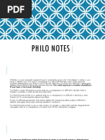 Philo Notes