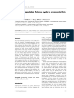 Use of Decapsulated Cysts in Ornamental Fish Culture: Artemia