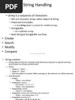 String Handling: - in Java