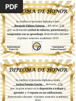 Diploma de Honor