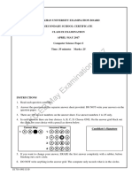 Computer Science SSC 1 Paper I