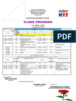 Sample of Multigrade Class Program