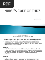 Nurse's Code of Thics