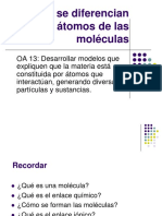 ¿En Que Se Diferencias Los Átomos de Las Moléculas