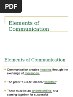 Elements of Communication