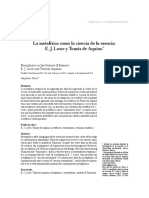 La Metafisica Como La Ciencia de La Esencia PDF