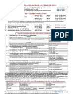 Importantdates & Check List For Set-2019: Online Counselling and Document Verification