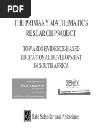 The Primary Mathematics Research Project: Towards Evidence-Based Educational Development in South Africa