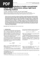 Drop Size Distribution in Highly Concentrated Liquid-Liquid Dispersions Using A Light Back Scattering Method