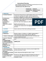 Instructional Planning: I. Objectives