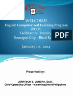 Welcome!: Facilitators' Training Sorsogon City - Bicol Region