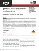 Preoperative Computer Simulation For Asian Rhinoplasty Patients: Analysis of Accuracy and Patient Preference