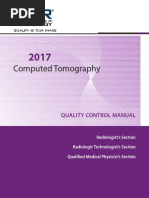 Computed Tomography: Quality Control Manual