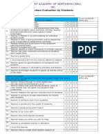 Teachers Evaluation by Students