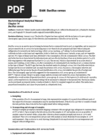 BAM: Bacillus Cereus: Bacteriological Analytical Manual