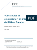 "Obstáculos Al Crecimiento": El Programa Del FMI en Ecuador