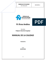 Simulación de Un Manual de Calidad de La Empresa FV en Contexto de La Organización