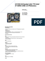 Compujob - Impressão de Produto Placa Mãe G31VS2-M Socket LGA 775 Intel G31 e G37 DDR2 USB 2