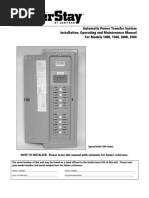 Automatic Power Transfer System Installation, Operating and Maintenance Manual For Models 1000, 1500, 3000, 3500