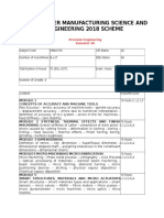 18MA743 Precision Engineering SYLLABUS