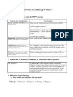 PICO #1 & Search Strategy Worksheet: Name: Taylor Mills