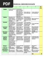 Evaluation of Differentiated Lesson Rubric 2007