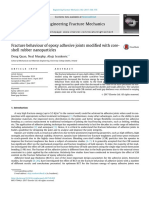 Racture Behaviour of Epoxy Adhesive Joints Modified With Core-Shell Rubber Nanoparticle