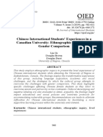 Chinese International Students' Experiences in A Canadian University Ethnographic Inquiry With Gender Comparison Lin Ge, Douglas Brown, Douglas Durst