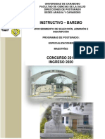 Instructivo Baremo Postgrado Concurso 2019 Ingreso 2020