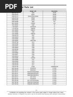 Electrical Part List gt8200