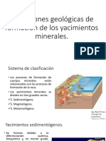 Condiciones Geológicas de Formación de Los Yacimientos Minerales