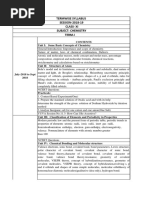 Termwise Syllabus SESSION-2018-19 Subject: Chemistry Term-I