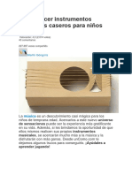 Cómo Hacer Instrumentos Musicales Caseros para Niños PDF