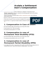 How To Calculate A Settlement in A Workman's Compensation Injury?