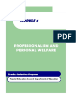 Module 4 Professionalism and Personal Welfare PDF