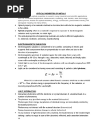 Optical Properties of Metals