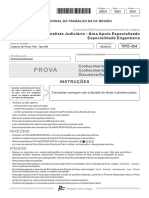 Prova: Analista Judiciário - Área Apoio Especializado Especialidade Engenharia