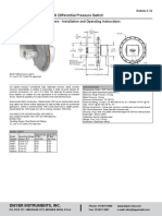 Series 1630 Differential Pressure Switch: Specifications - Installation and Operating Instructions