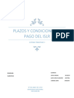 Plazos y Condiciones de Pago Del Islr