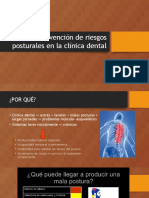 Prevención de Riesgos Posturales en La Clínica Dental