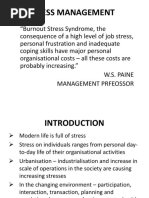 Stress Management