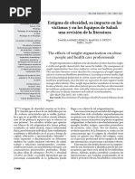 Estigma de Obesidad, Impacto en Victimas y Equipos de Salud