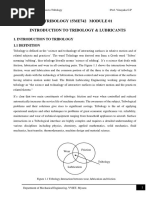 Tribology Module 01 Notes