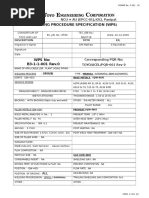 Welding Procedure Specifications