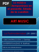 La Música Contemporánea en El Presente. Estado de La Cuestión