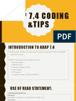 ABAP 7.4 Coding