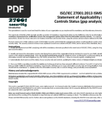 ISO27k ISMS and Controls Status With SoA and Gaps Spanish