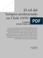 El Rol Del Lumpen-Proletariado en Chile