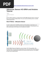 Ultrasonic Sensor HC-SR04 and Arduino Tutorial