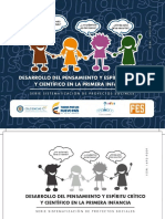 DESARROLLO DEL PENSAMIENTO Y ESPIRITU-CRITICO EN LA PRIMERA INFANCIA Serie Sistematizacion de Proyectos Sociales PDF